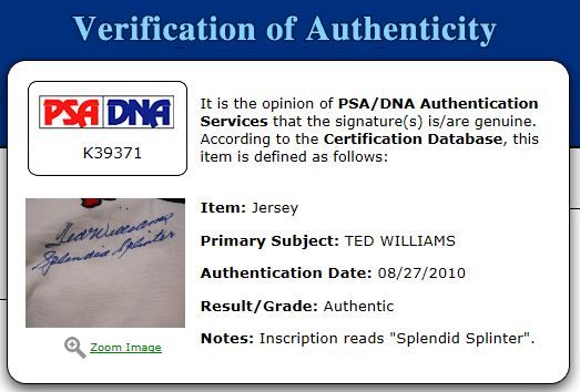 Lot Detail - Ted Williams Autographed & Inscribed Splendid