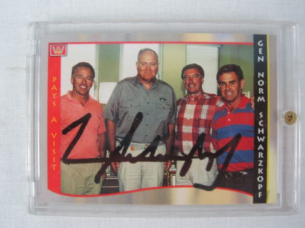 General Norman Schwarzkopf Autographed Card