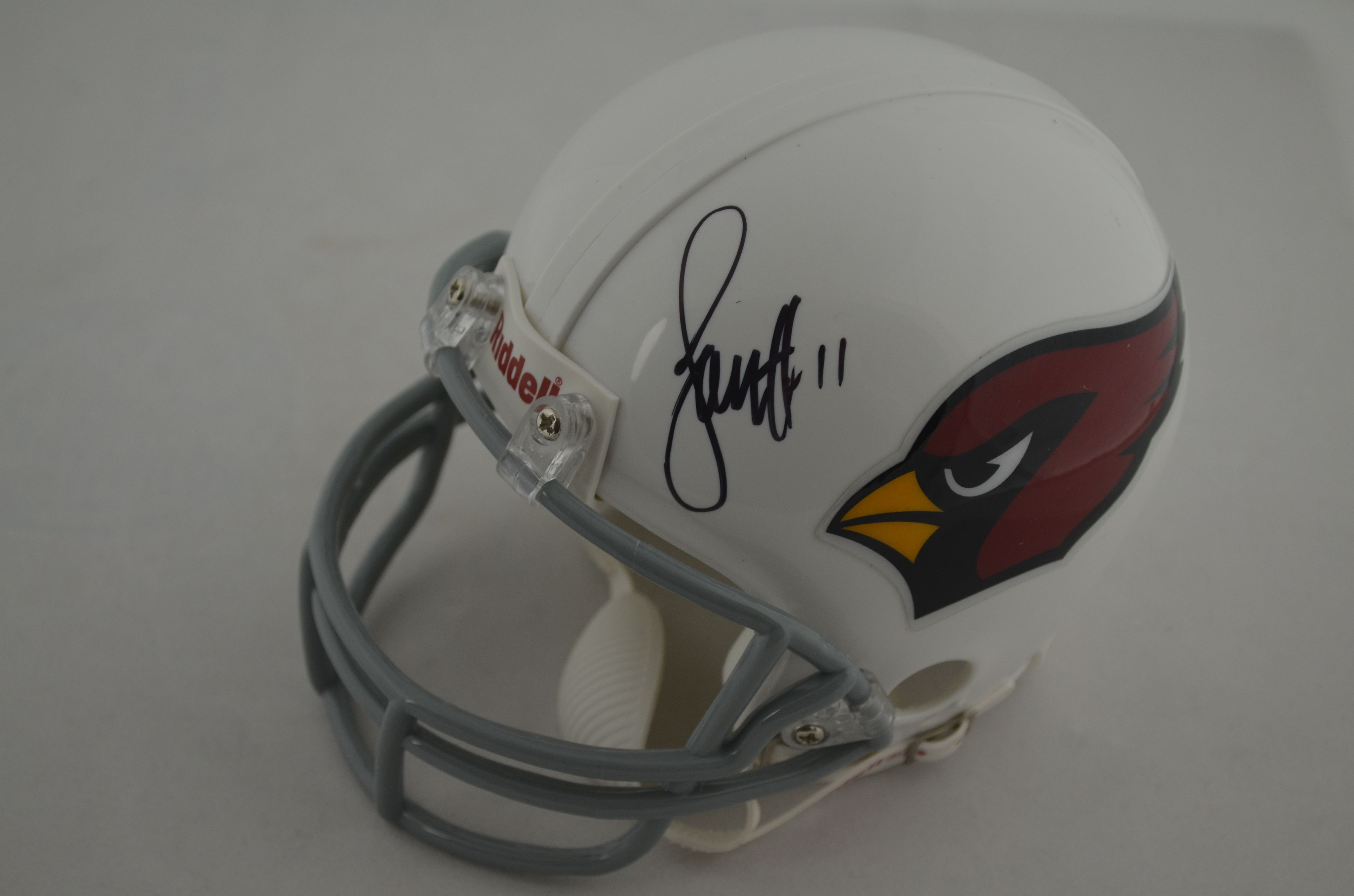 larry fitzgerald signed mini helmet