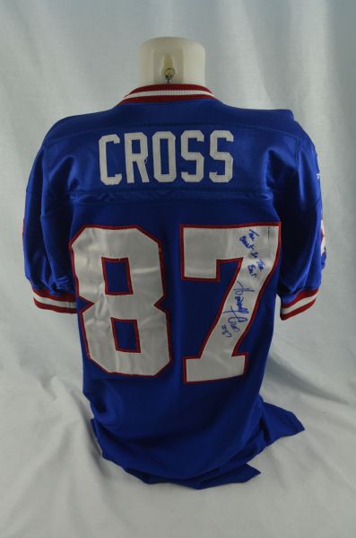 Howard Cross 1997 New York Giants NFC Playoffs Worn Jersey w/Meigray & Team LOA