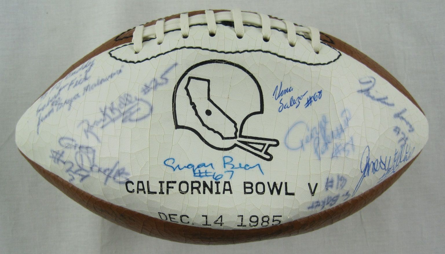 Lot Detail - California Bowl Lot of 2 Autographed Footballs