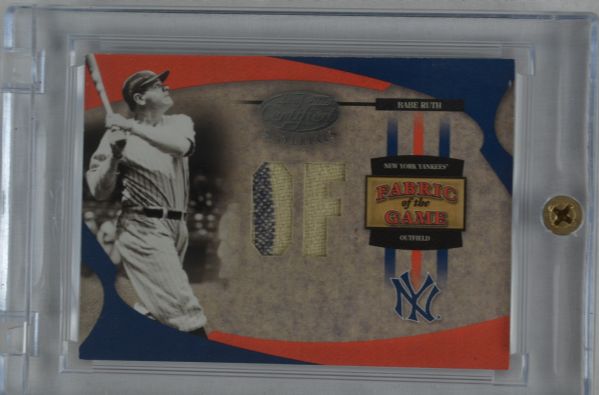 Babe Ruth 2005 Leaf Certified Materials Game Used Yankee Jersey Card LE 3/3