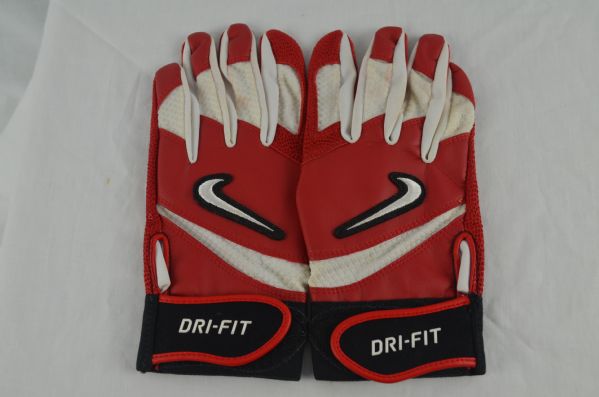 Albert Pujols 2004-07 St Louis Cardinals Professional Model Batting Gloves w/Heavy Use