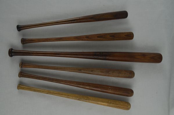 Vintage Collection of 6 Miniature Baseball Bats