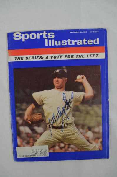 Whitey Ford Autographed 1963 Sports Illustrated Magazine