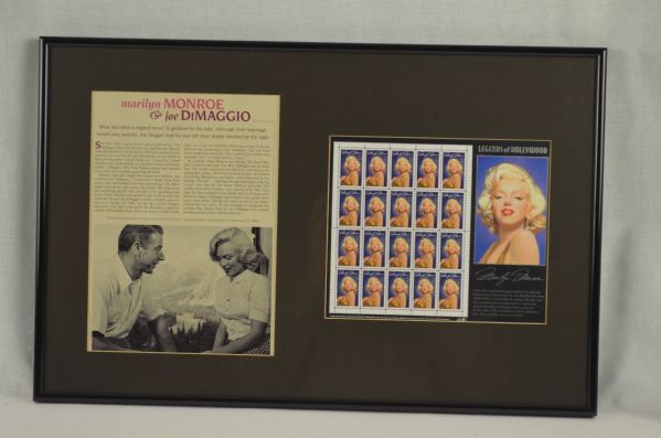 Joe DiMaggio & Marilyn Monroe Framed Display