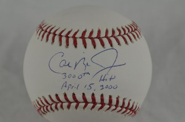 Cal Ripken Jr. Autographed & Inscribed 3,000 Hit Baseball