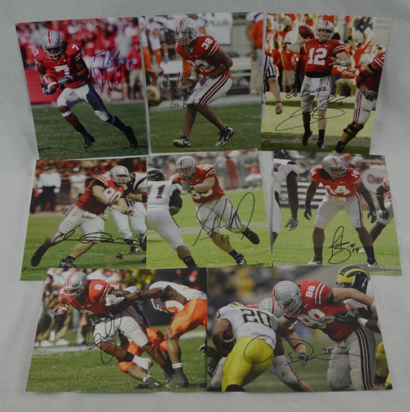 Ohio State Buckeyes Lot of 8 Autographed 8x10 Photos