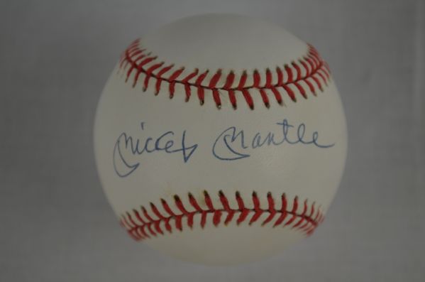 Mickey Mantle Autographed Baseball