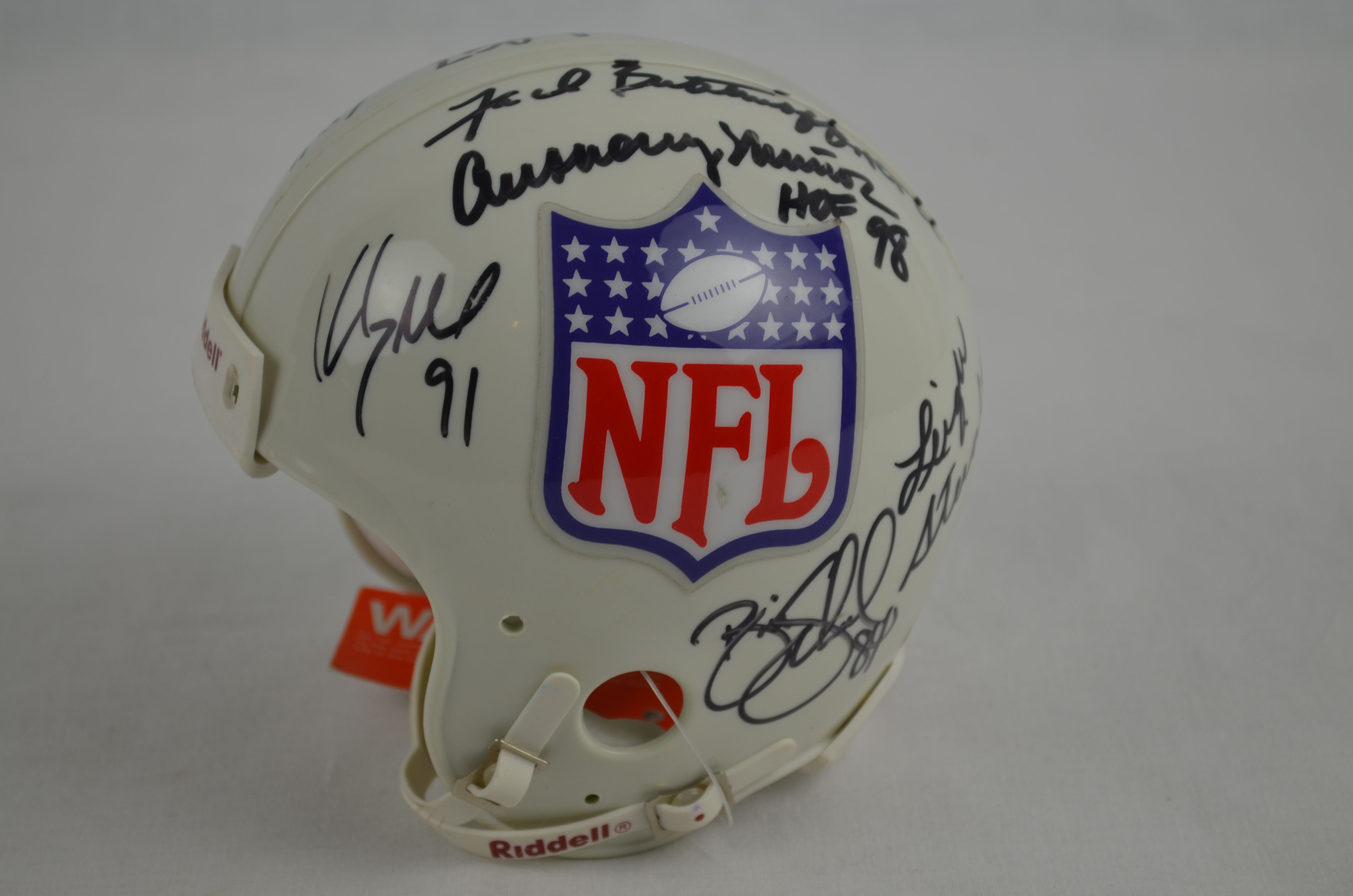 Lot Detail - NFL Riddell Mini Helmet w/12 Signatures