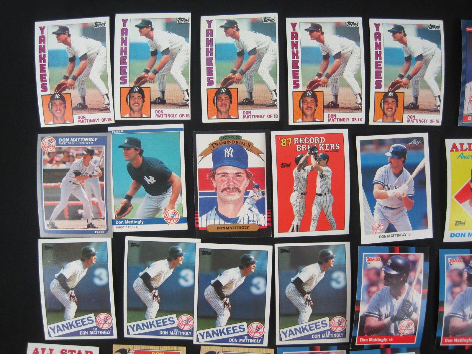 Lot Detail - Don Mattingly Collection of 62 Cards w/Rookies