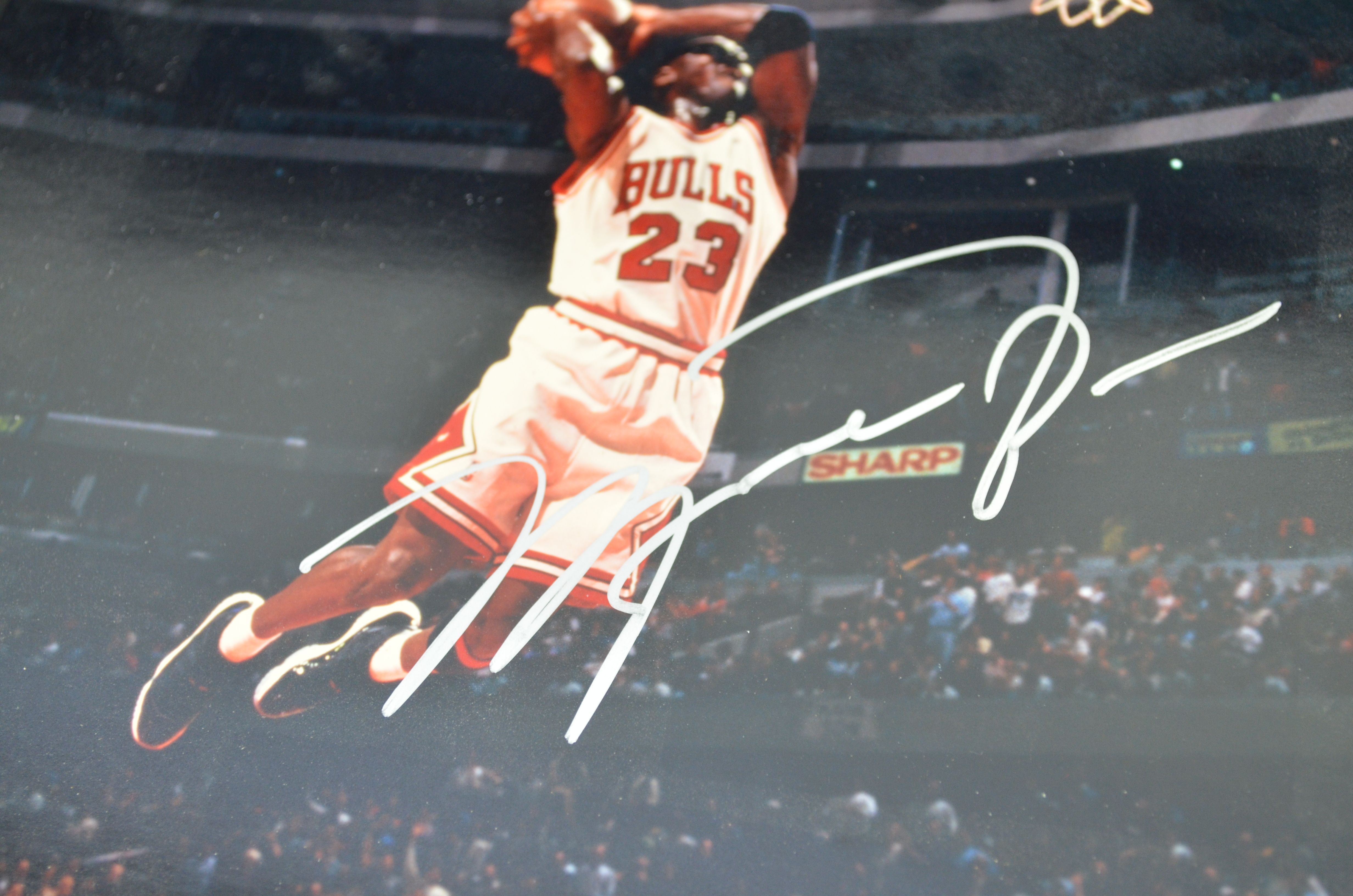 Lot Detail - Michael Jordan Autographed Limited Edition Upper Deck Authenticated Dunk Photo