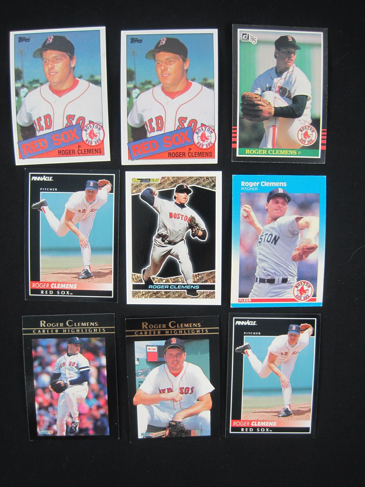 Lot Detail - Roger Clemens Collection of 9 Cards w/Rookies