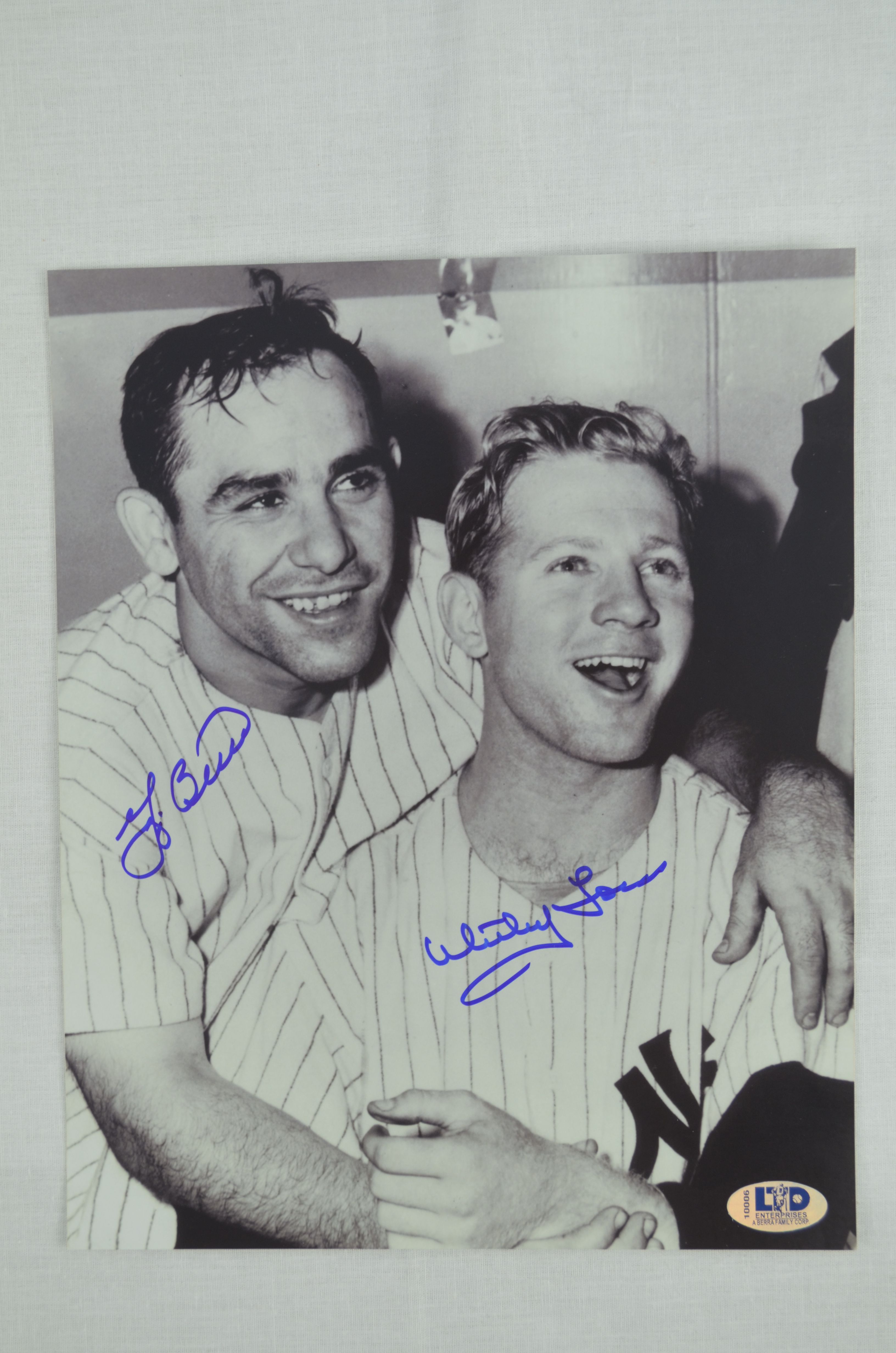 Yogi Berra & Whitey Ford Signed Heavily Inscribed STATS New York Yanke —  Showpieces Sports