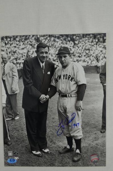 Yogi Berra Autographed & Inscribed Photo w/Babe Ruth