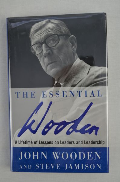 John Wooden Signed Copy of the Book "The Essential Wooden"