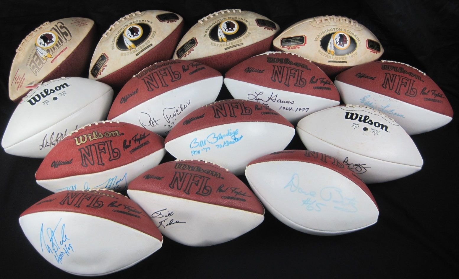 Lot Detail - Washington Redskins Collection Of 14 Autographed Footballs