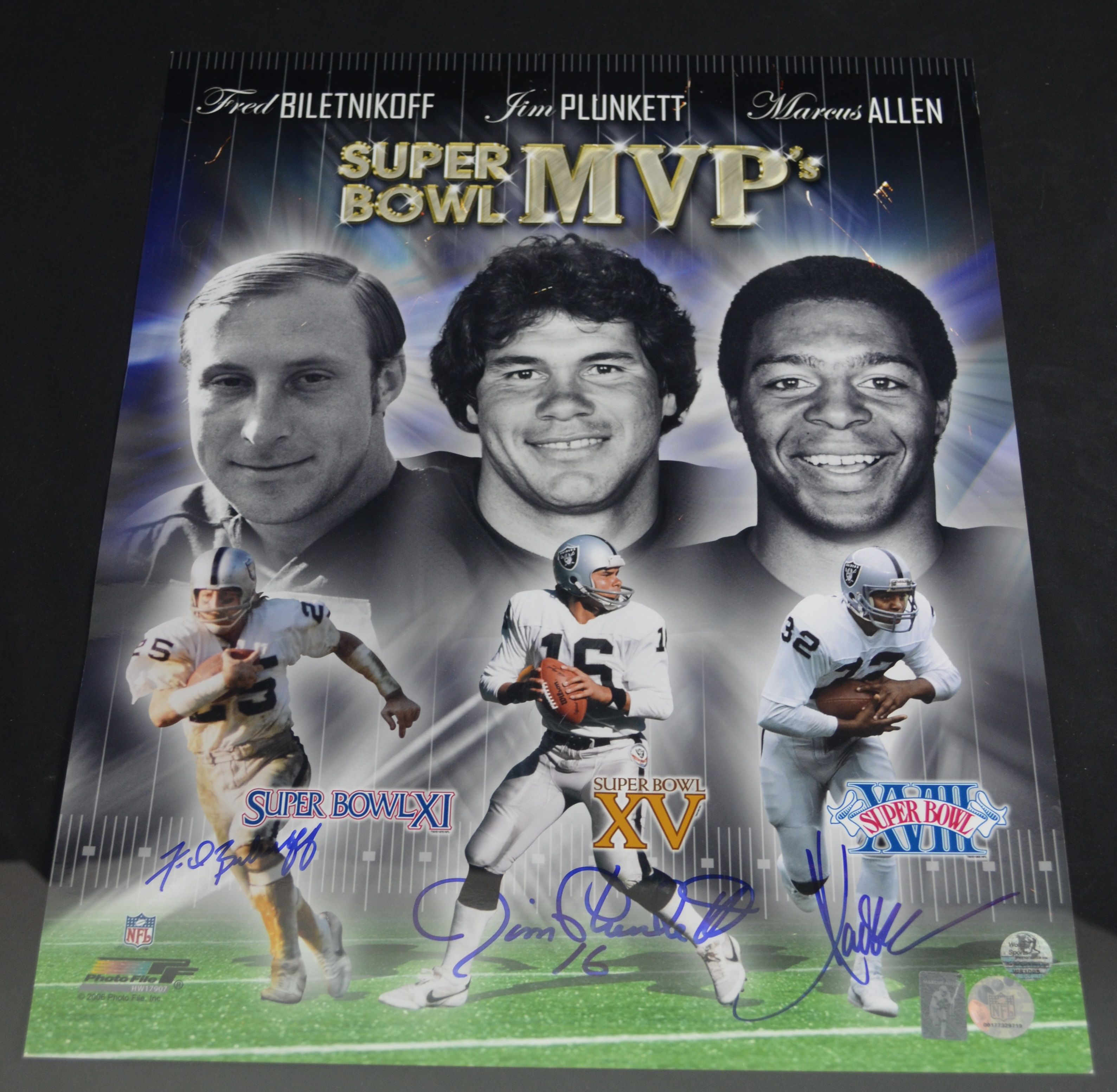 : Jim Plunkett, Marcus Allen, & Fred Biletnikoff Oakland