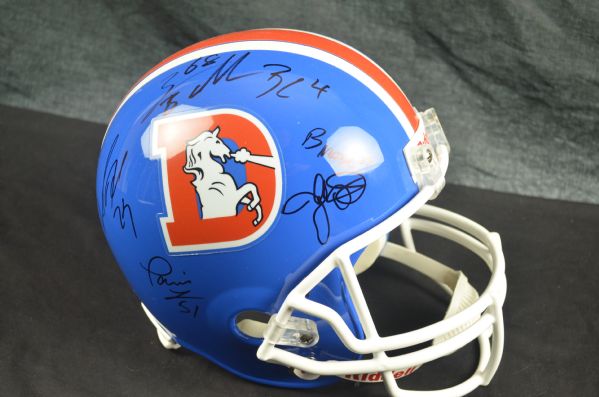 Denver Broncos 2013 Autographed Helmet w/10 Signatures