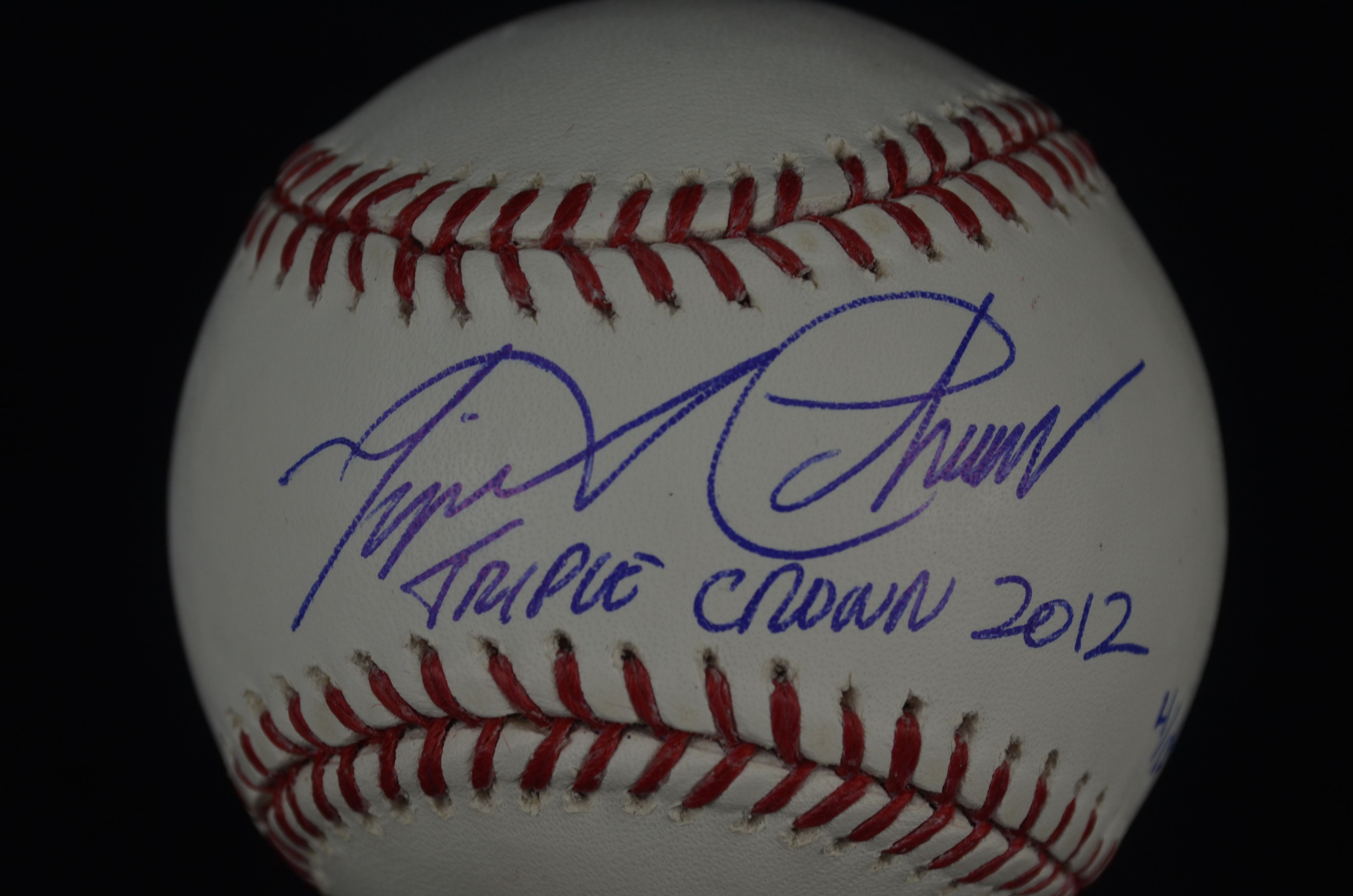 Miguel Cabrera Autographed Baseball - Triple Crown 2012