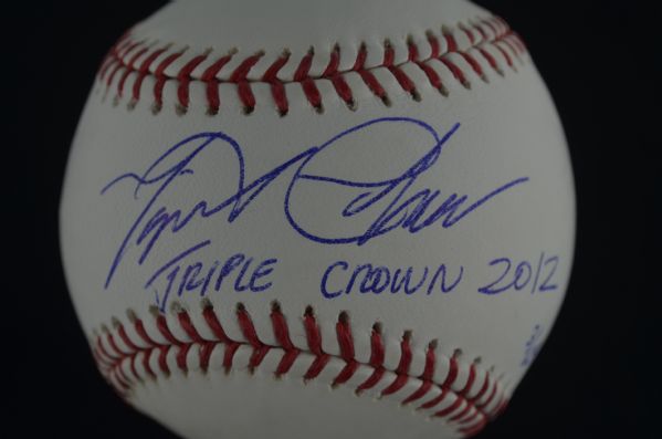 Miguel Cabrera Autographed & Inscribed LE #3/124 Triple Crown Baseball