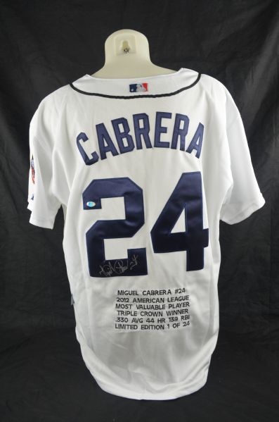 Miguel Cabrera 2012 MVP Autographed Jersey 