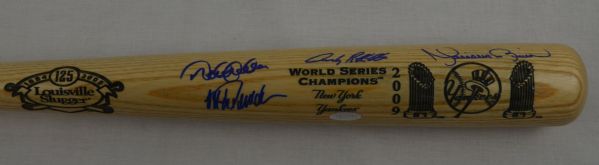 New York Yankees Core Four Autographed Bat Limited Edition #49/100