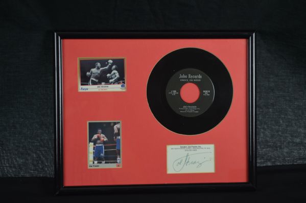 Joe Frazier Autographed & Framed Display