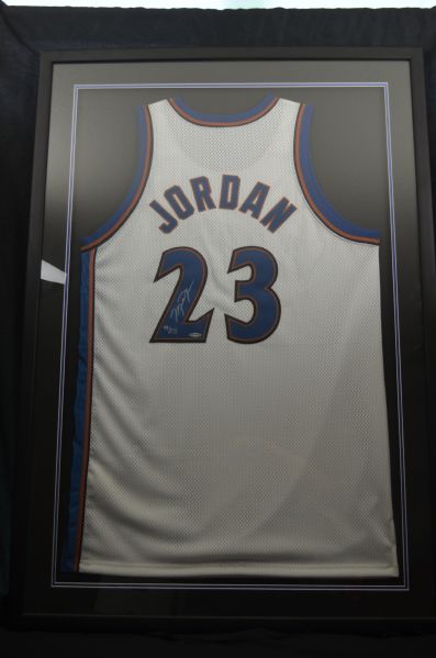 Michael Jordan Autographed & Framed Washington Wizards LE Jersey UDA 