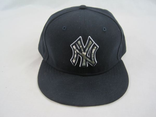 Russell Martin New York Yankees Memorial Day Hat w/Light Use Steiner & MLB Authentication