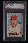 Richie Ashburn 1951 Bowman Card #186 Graded PSA 6 