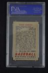 Richie Ashburn 1951 Bowman Card #186 Graded PSA 6 