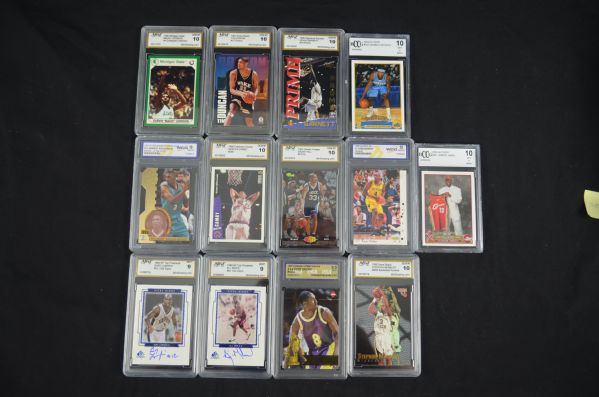 NBA Lot of 13 Graded Basketball Cards