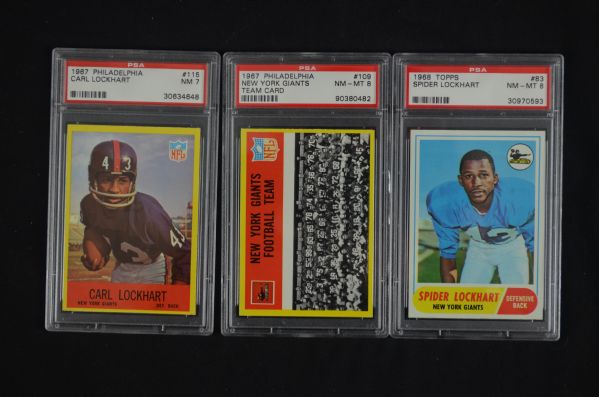 Vintage Football Lot of 3 Graded Football Cards