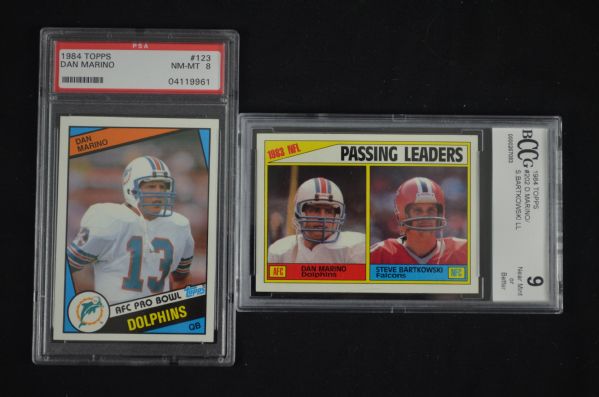 Dan Marino Lot of Graded Football Cards w/1984 Topps Rookie