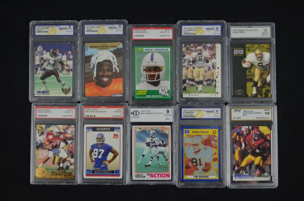 NFL Stars Lot of 10 Graded Football Cards