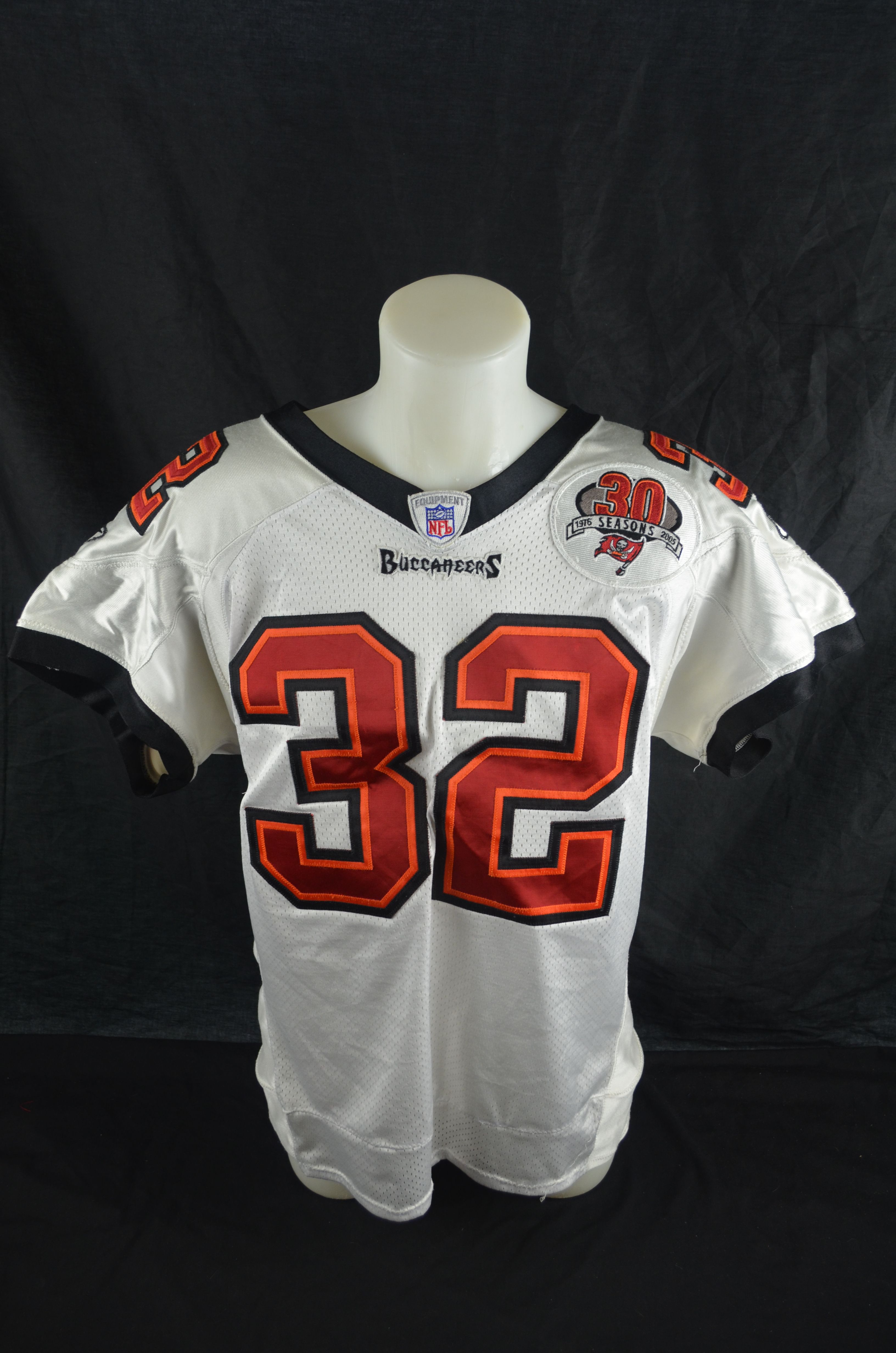 Lot Detail - Michael Pittman 2005 Tampa Bay Buccaneers Professional Model  Jersey w/Heavy Use