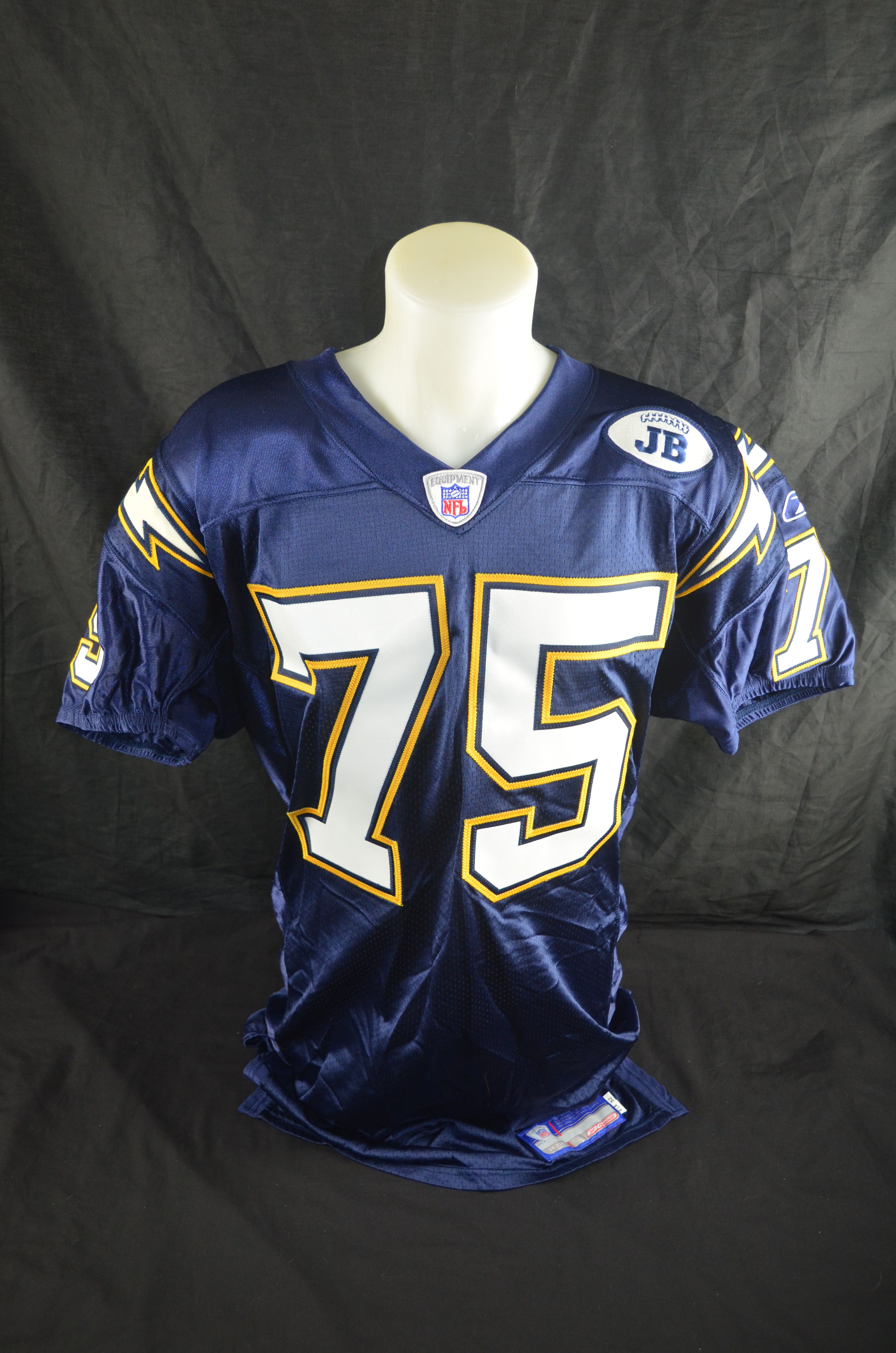 75 MARCELLUS WILEY San Diego Chargers NFL DE Dark Blue Throwback Jersey