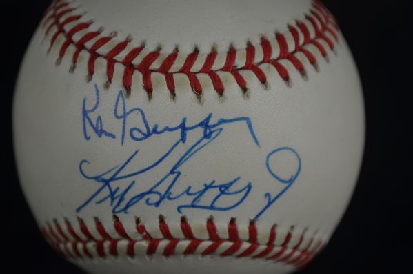 Ken Griffey Jr & Ken Griffey Sr Dual Signed Baseball 