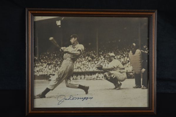 Joe DiMaggio Autographed & Framed Photo