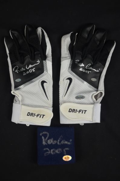 Robinson Cano Professional Model Rookie Batting Gloves w/Heavy Use Steiner LOA