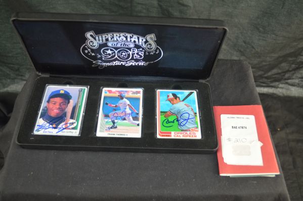 Ken Griffey Jr Cal Ripken Jr & Frank Thomas Signature Series 