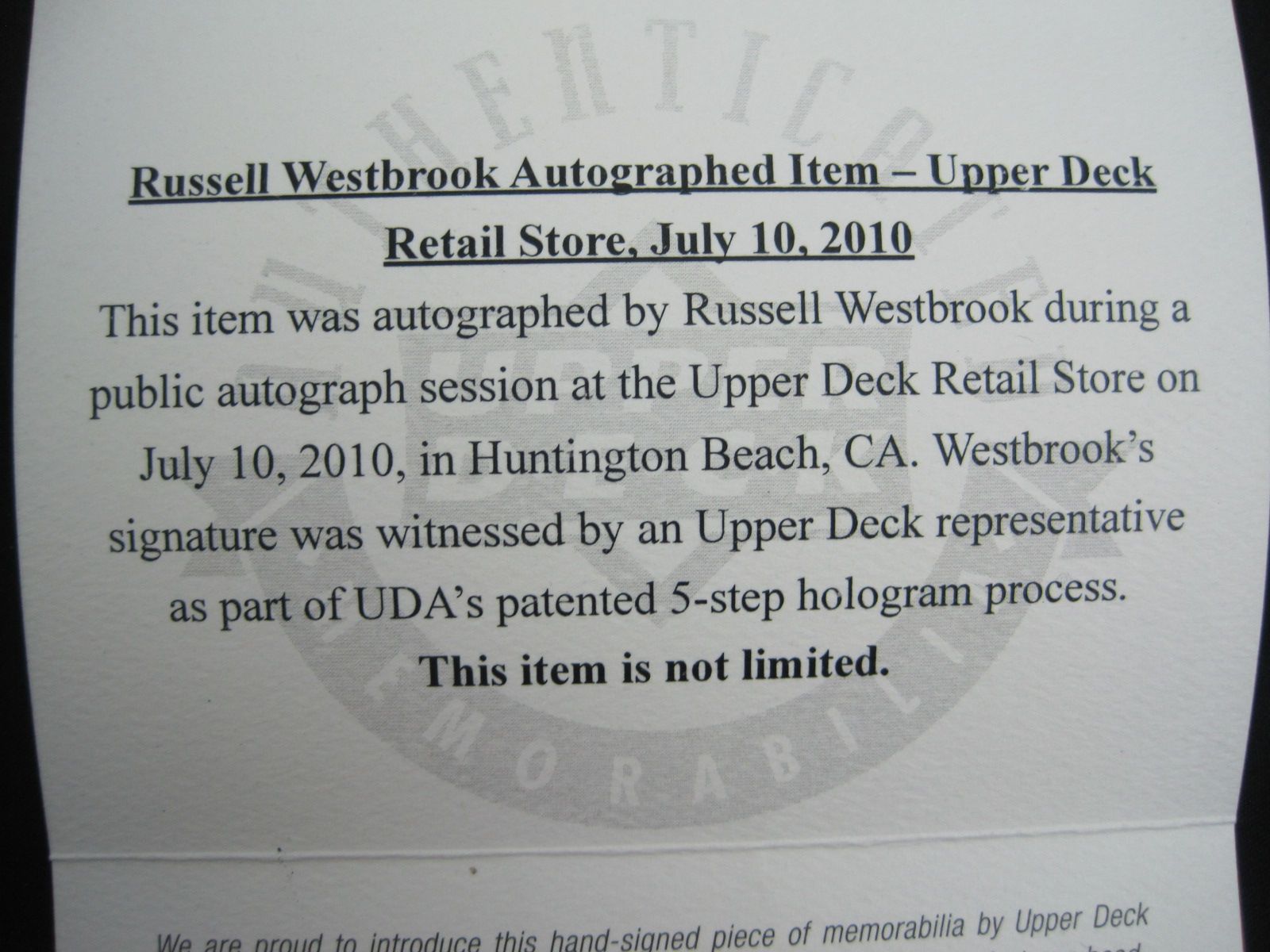 Lot Detail - Russell Westbrook Autographed OKC Thunder Jersey UDA