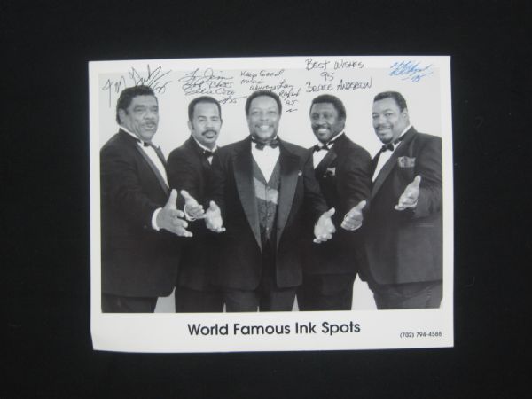 World Famous Ink Spots Autographed 8x10 Photo