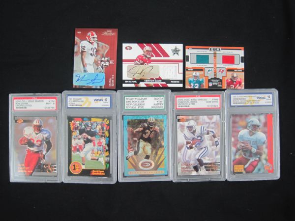 NFL Lot of 8 Autographed & Game Used Cards