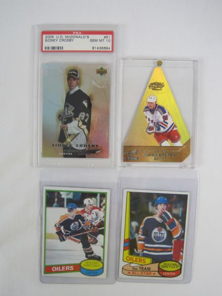 Wayne Gretzky & Sidney Crosby Lot of 4 Cards 