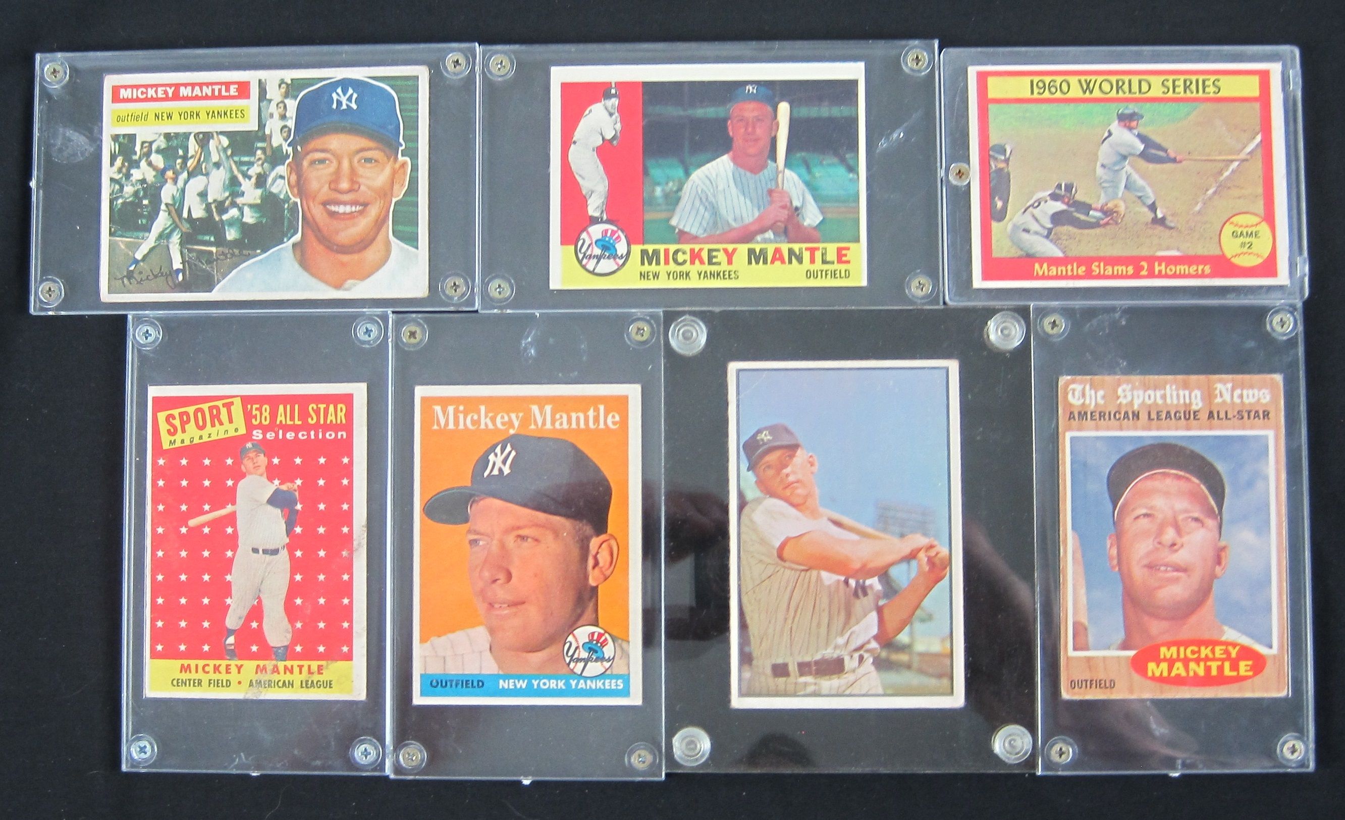 Lot Detail - Mickey Mantle Lot of 7 Topps & Bowman Baseball Cards