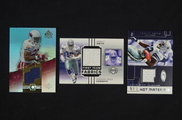 Emmitt Smith Collection of Game Used Jersey Cards