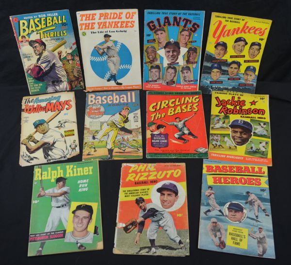 Vintage 1950s Collection of Baseball Comic Books