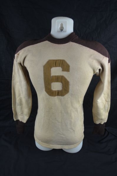 Vintage c. 1920s - 1930s Football Jersey Attributed to Myril Hoag w/Heavy Use
